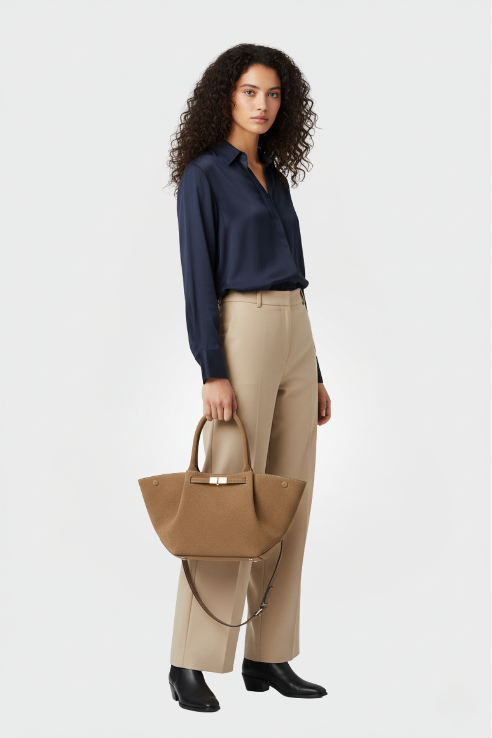 Carenza | Women’s Suede Structured Shoulder Bag