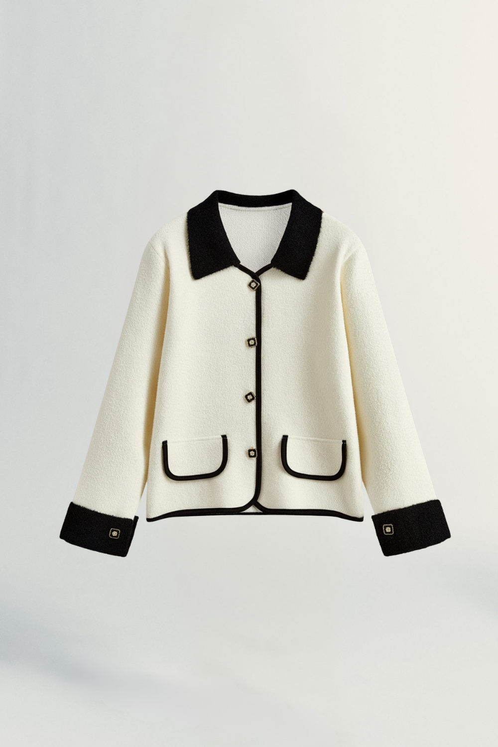 Clémence | Women’s Contrast-Trim Bouclé Blazer