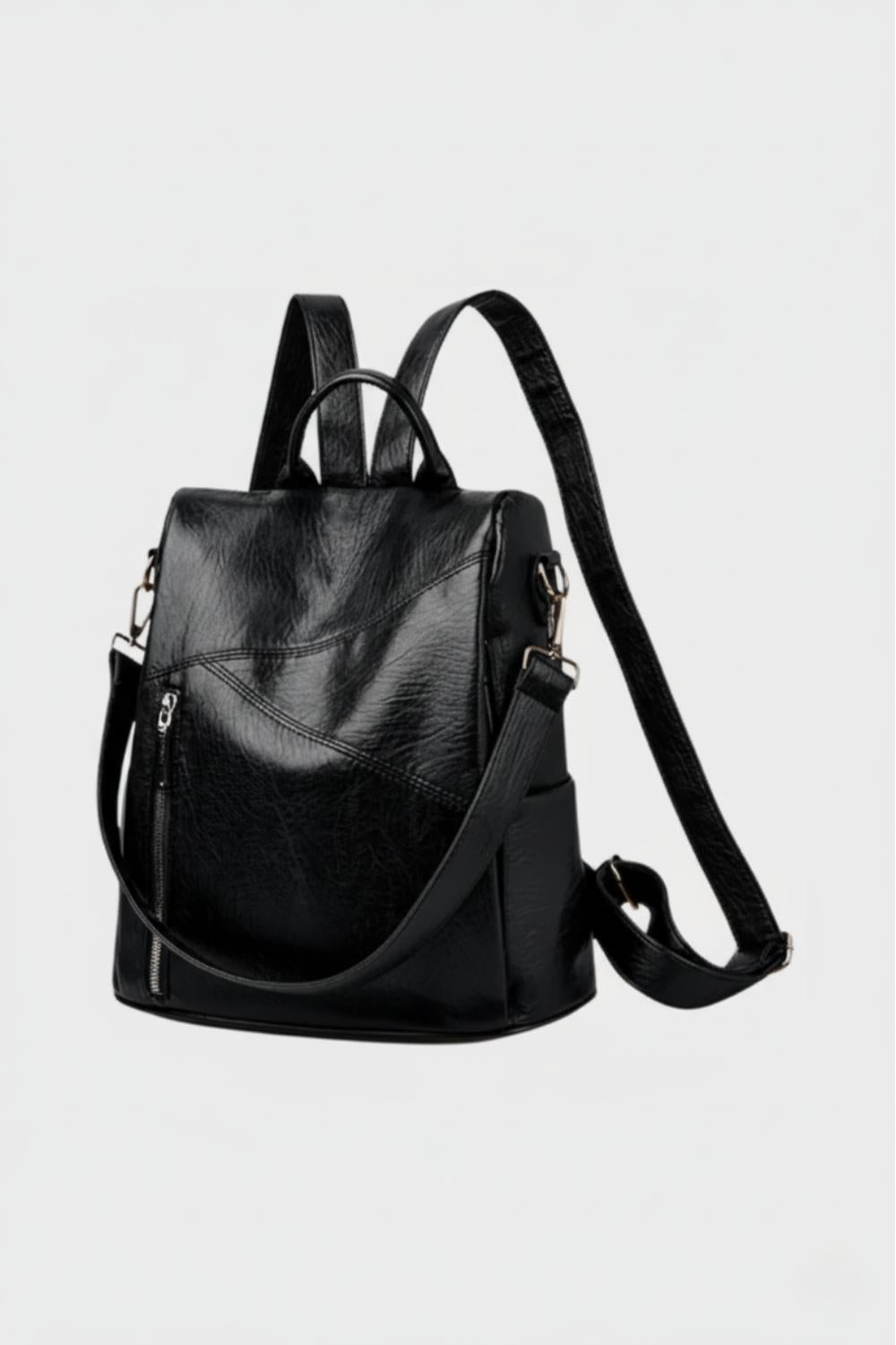 Elara Montreux | Women’s Luxe Anti-Theft Leather Backpack
