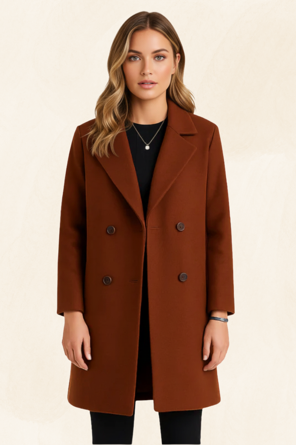 Éliane | Women’s Tailored Wool Long Coat