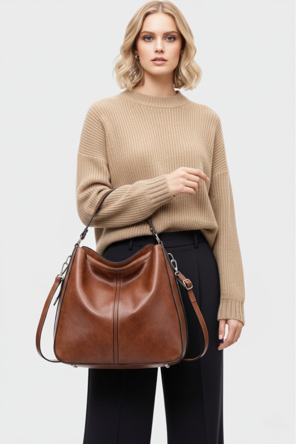 Élodine | Women’s Luxe Signature Leather Tote
