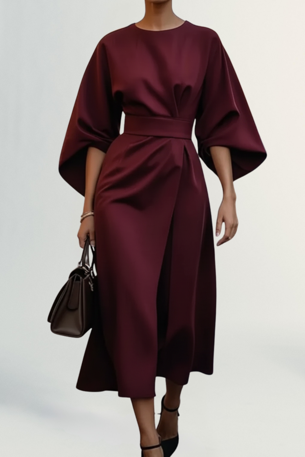 Isaline | Women’s Belted Maxi Dress