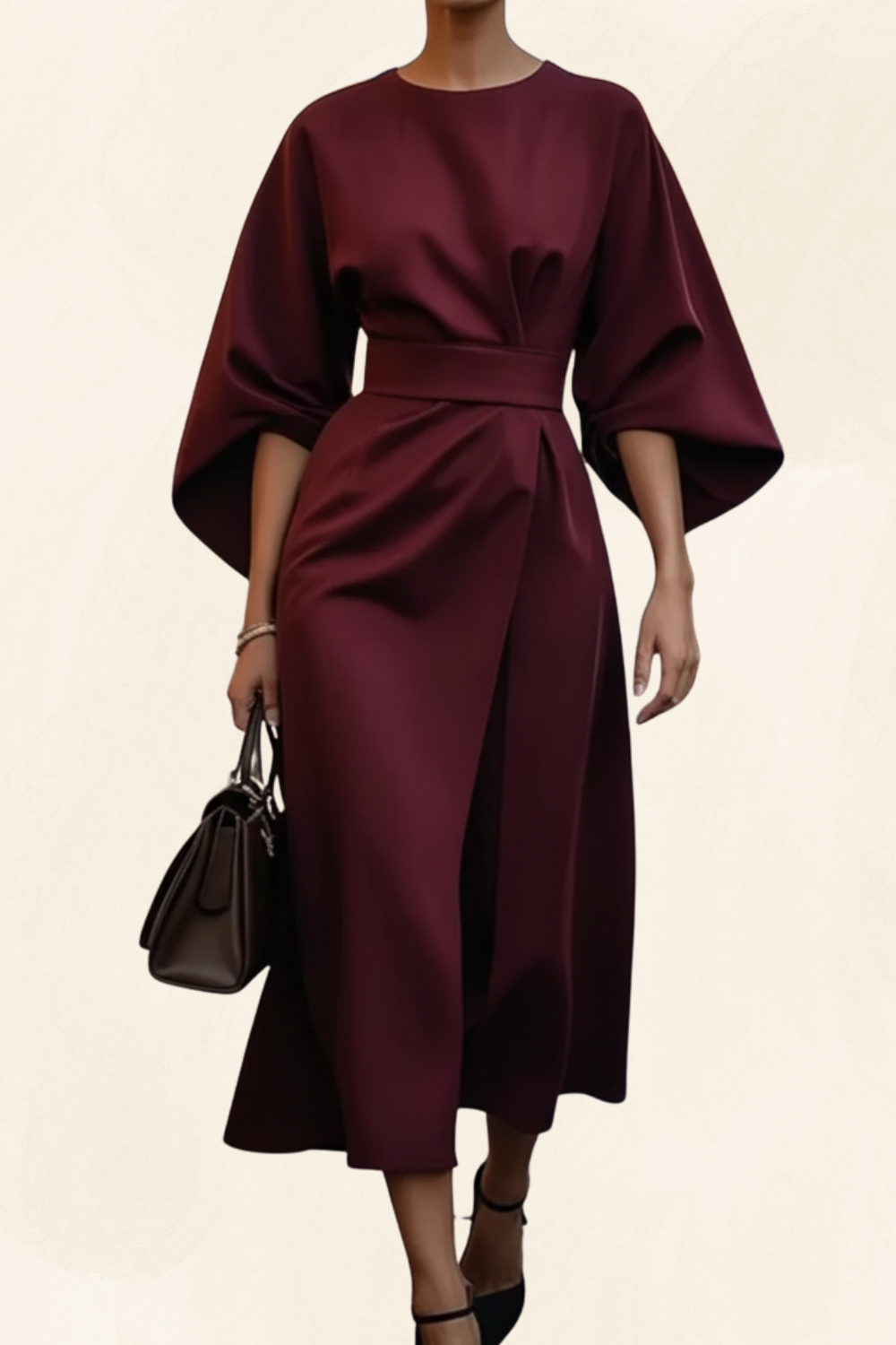 Isaline | Women’s Belted Maxi Dress