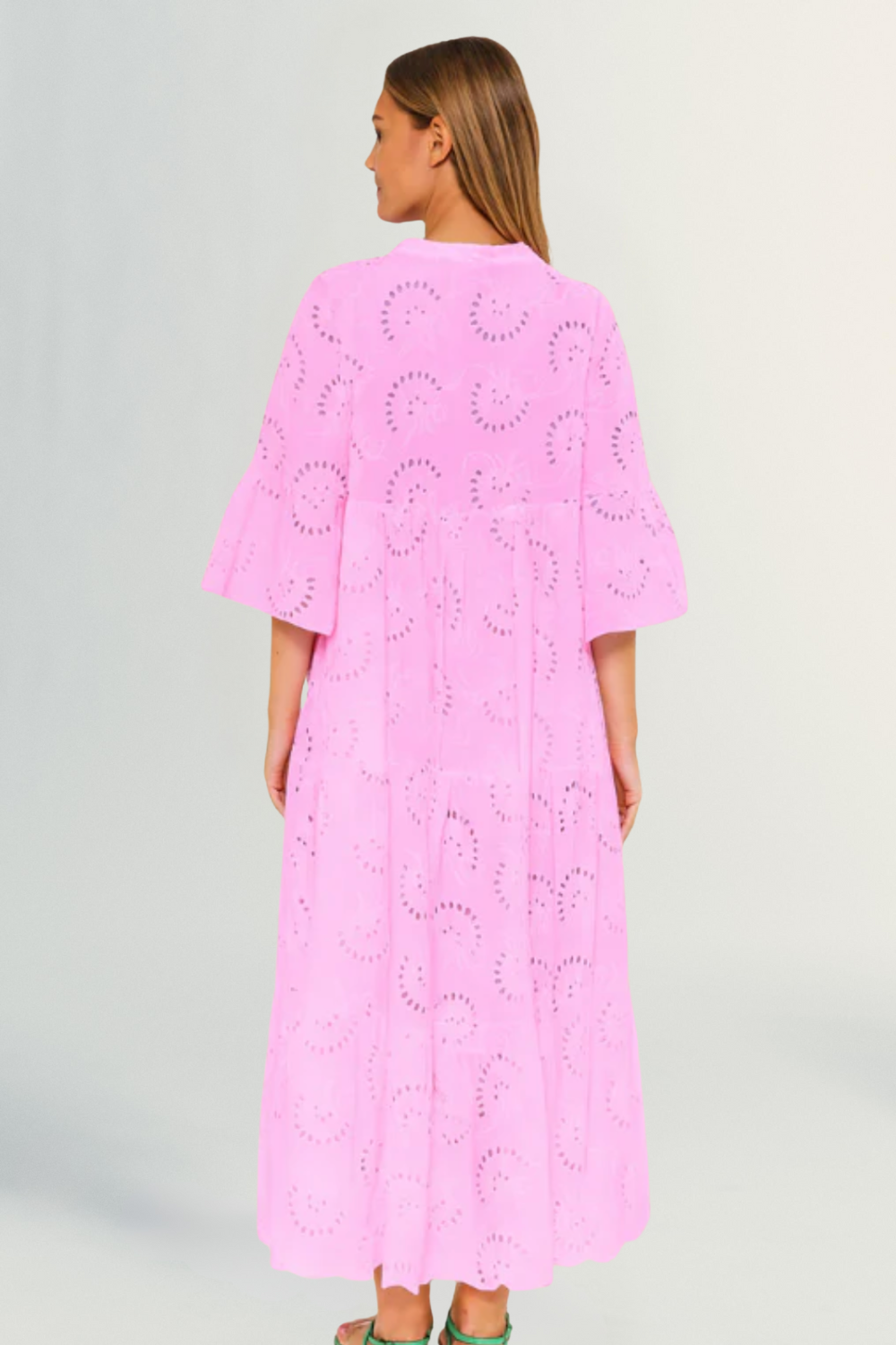 Léonie | Women’s Embroidered Cotton Maxi Dress