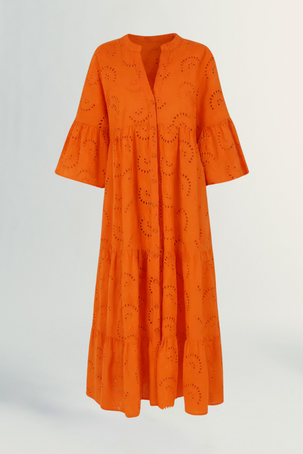 Léonie | Women’s Embroidered Cotton Maxi Dress