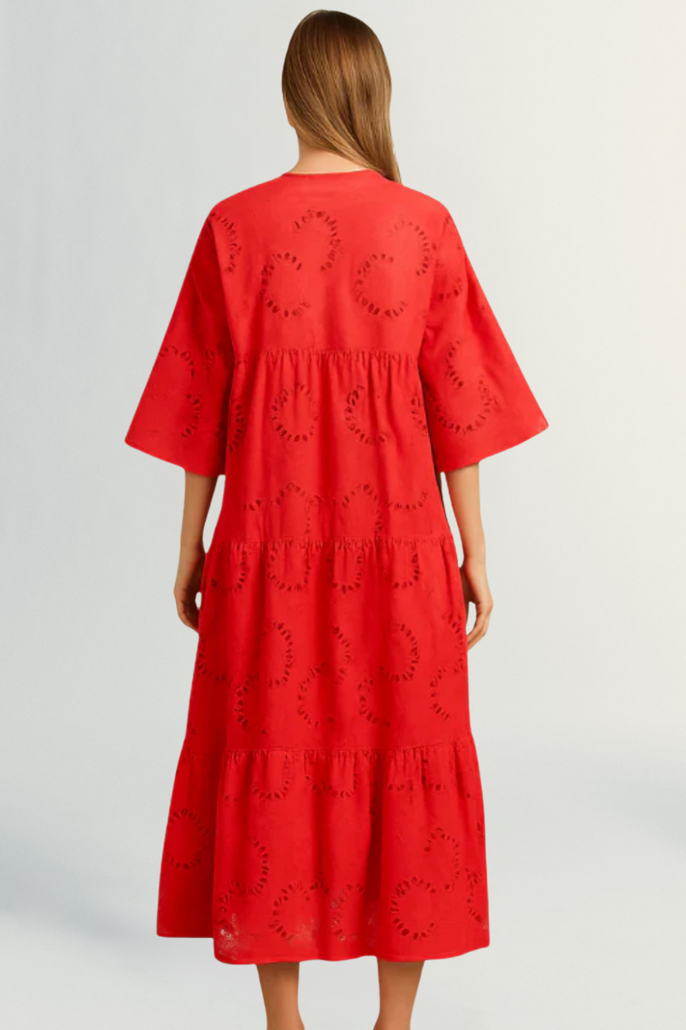Léonie | Women’s Embroidered Cotton Maxi Dress