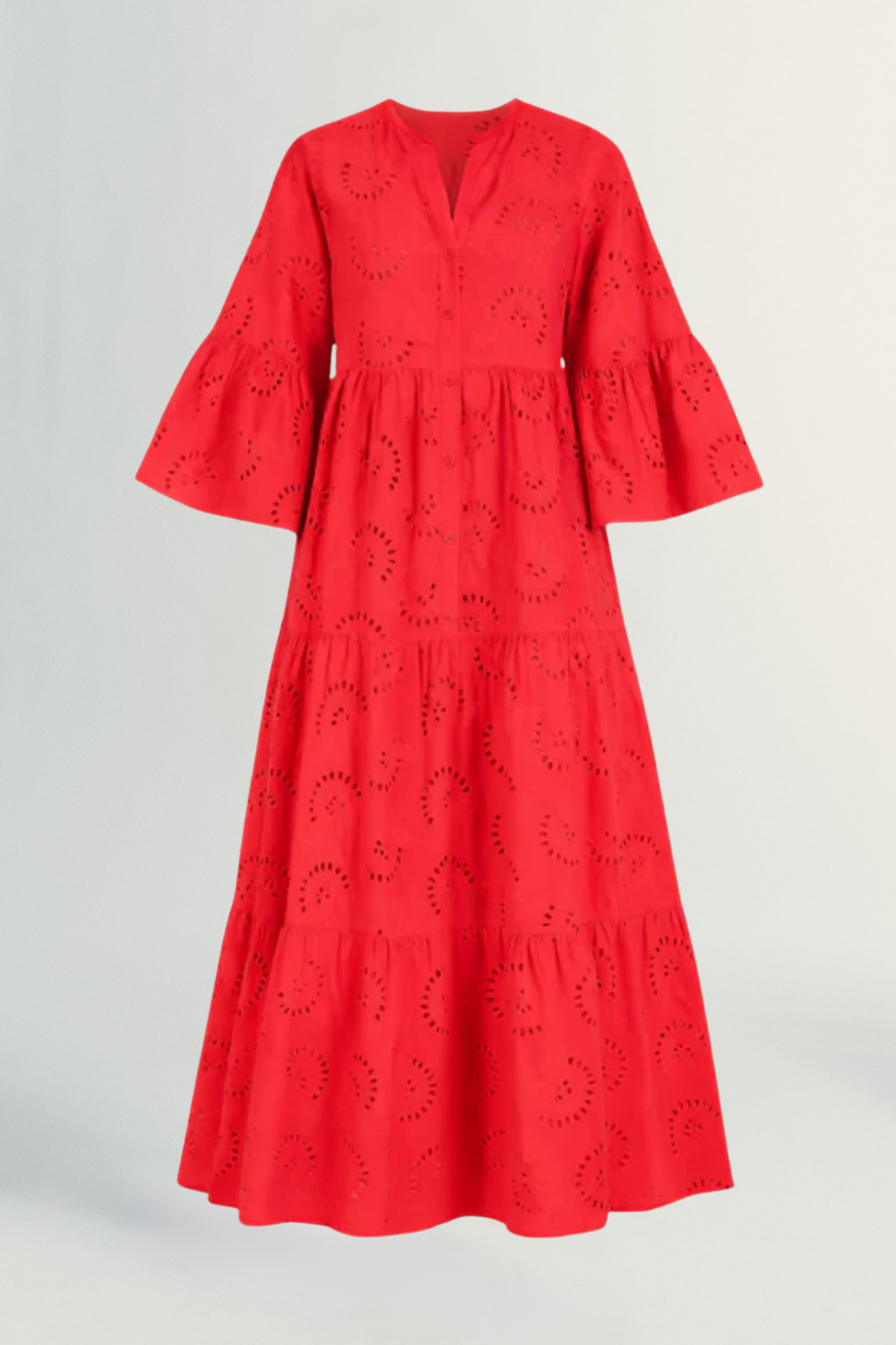 Léonie | Women’s Embroidered Cotton Maxi Dress