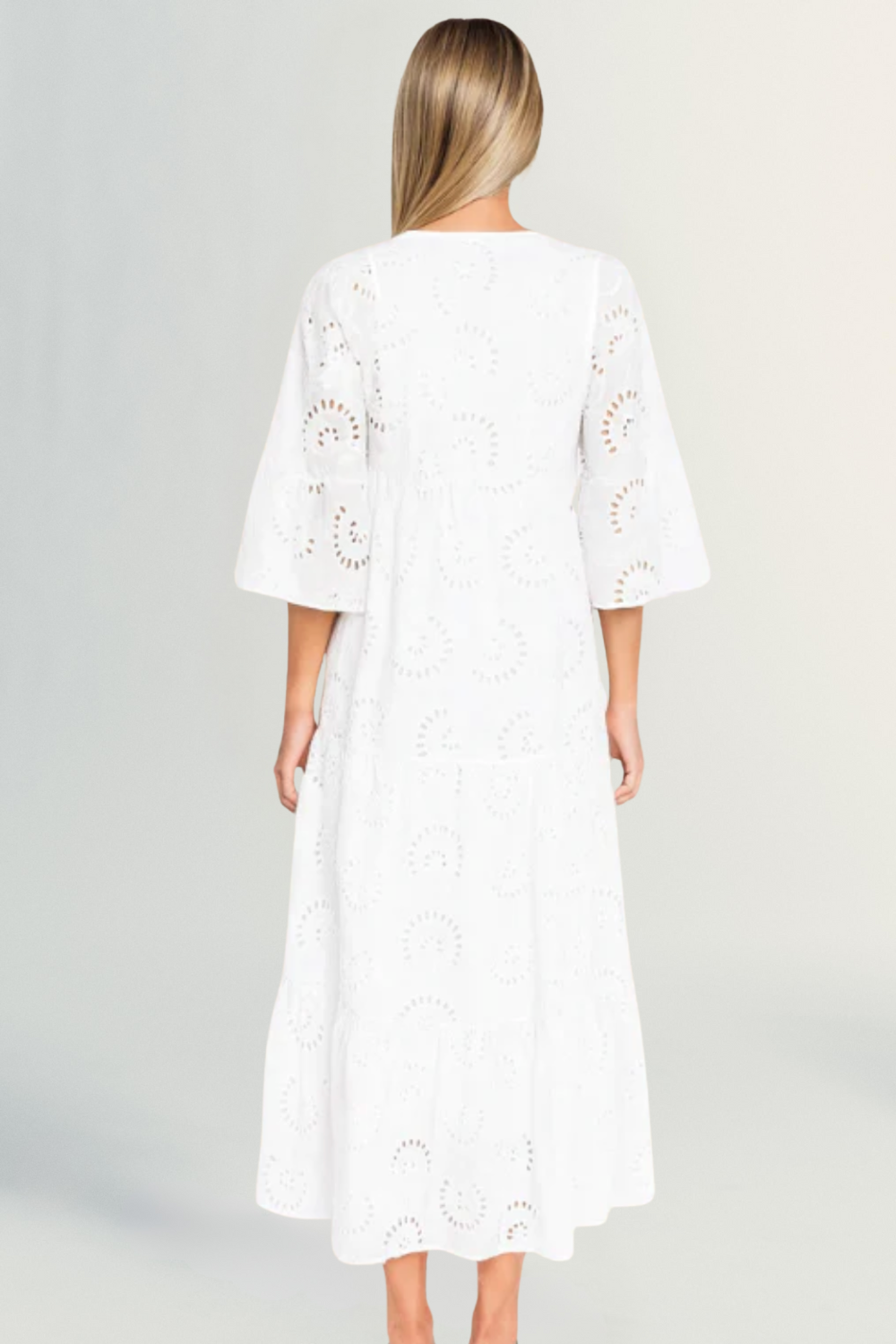 Léonie | Women’s Embroidered Cotton Maxi Dress