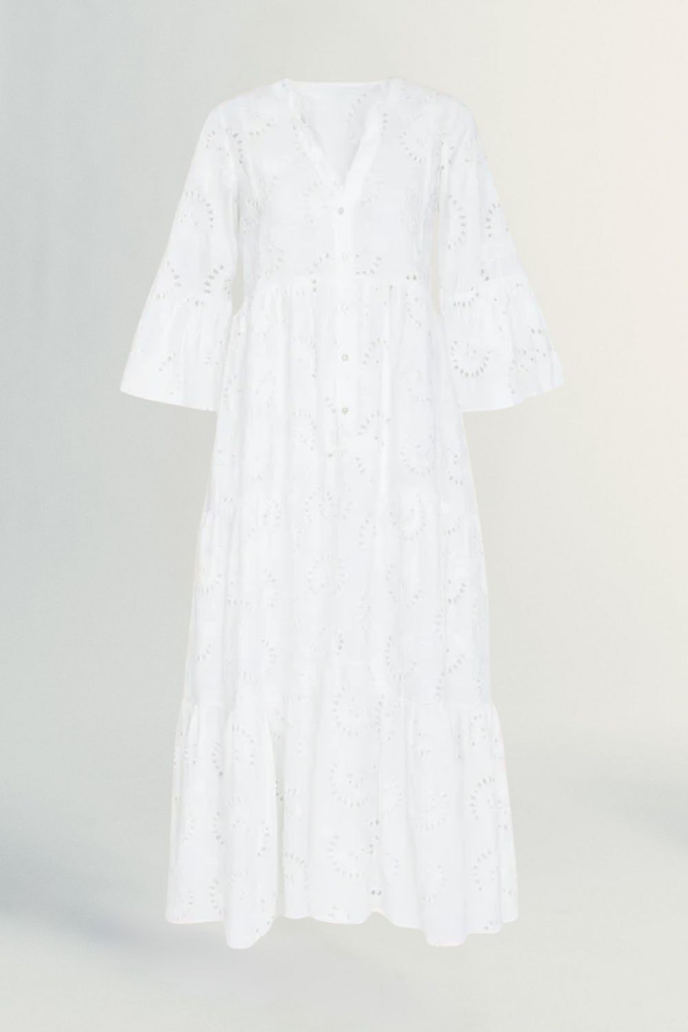 Léonie | Women’s Embroidered Cotton Maxi Dress