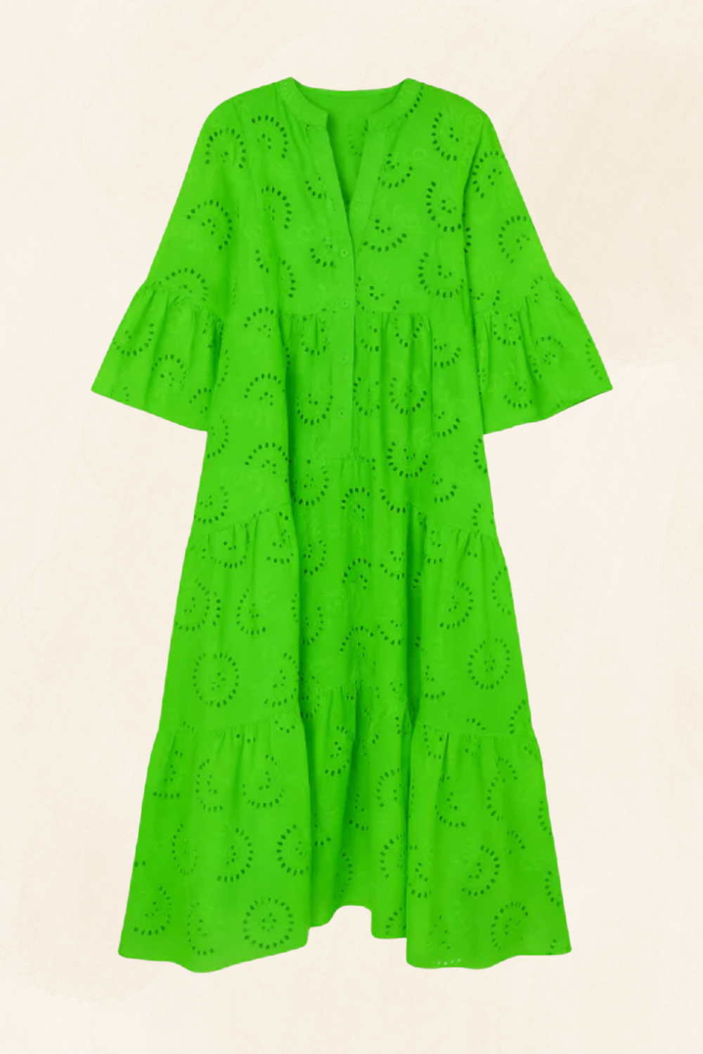 Léonie | Women’s Embroidered Cotton Maxi Dress
