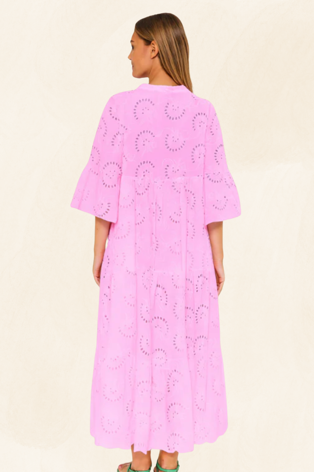 Léonie | Women’s Embroidered Cotton Maxi Dress