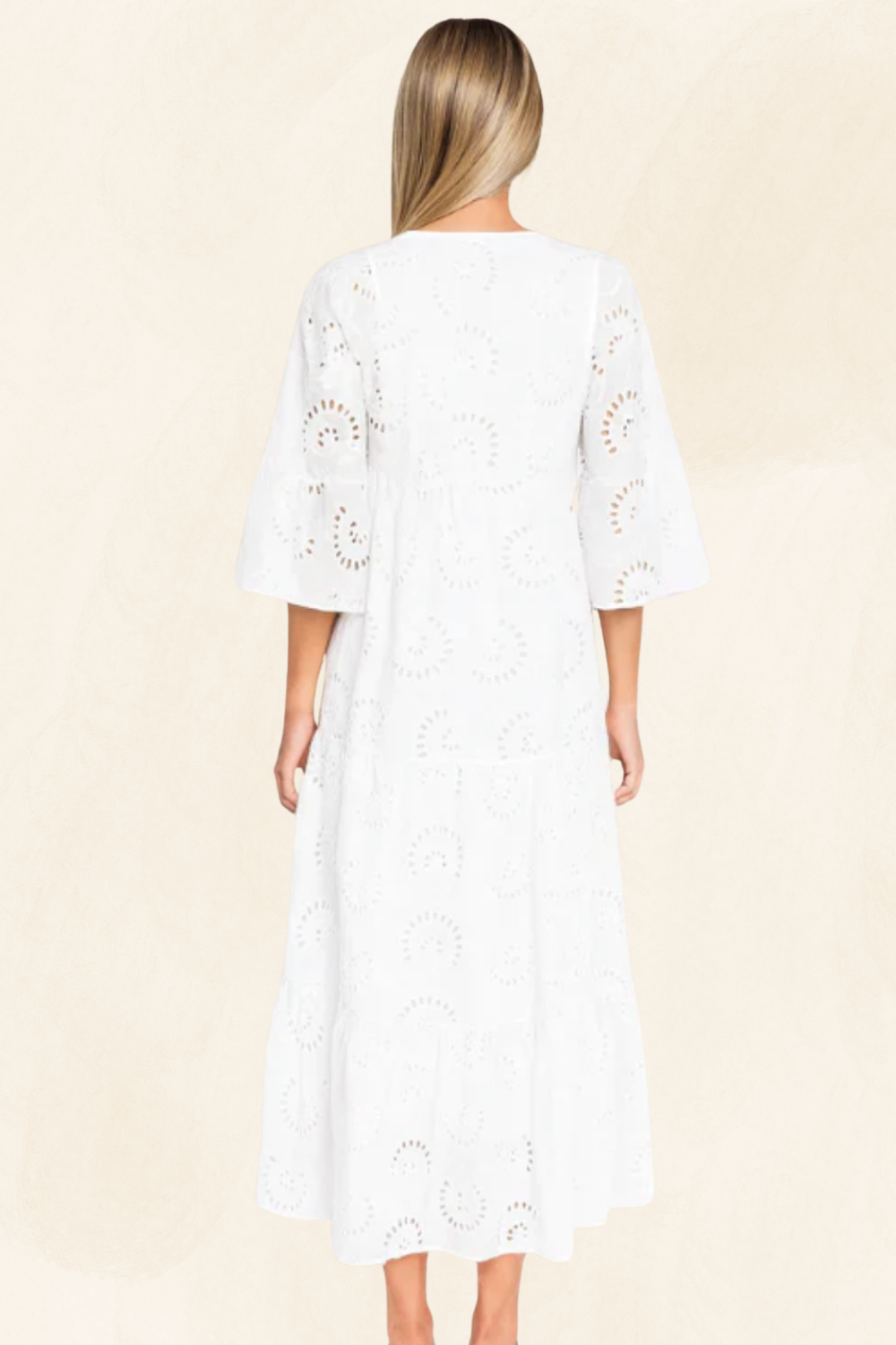 Léonie | Women’s Embroidered Cotton Maxi Dress