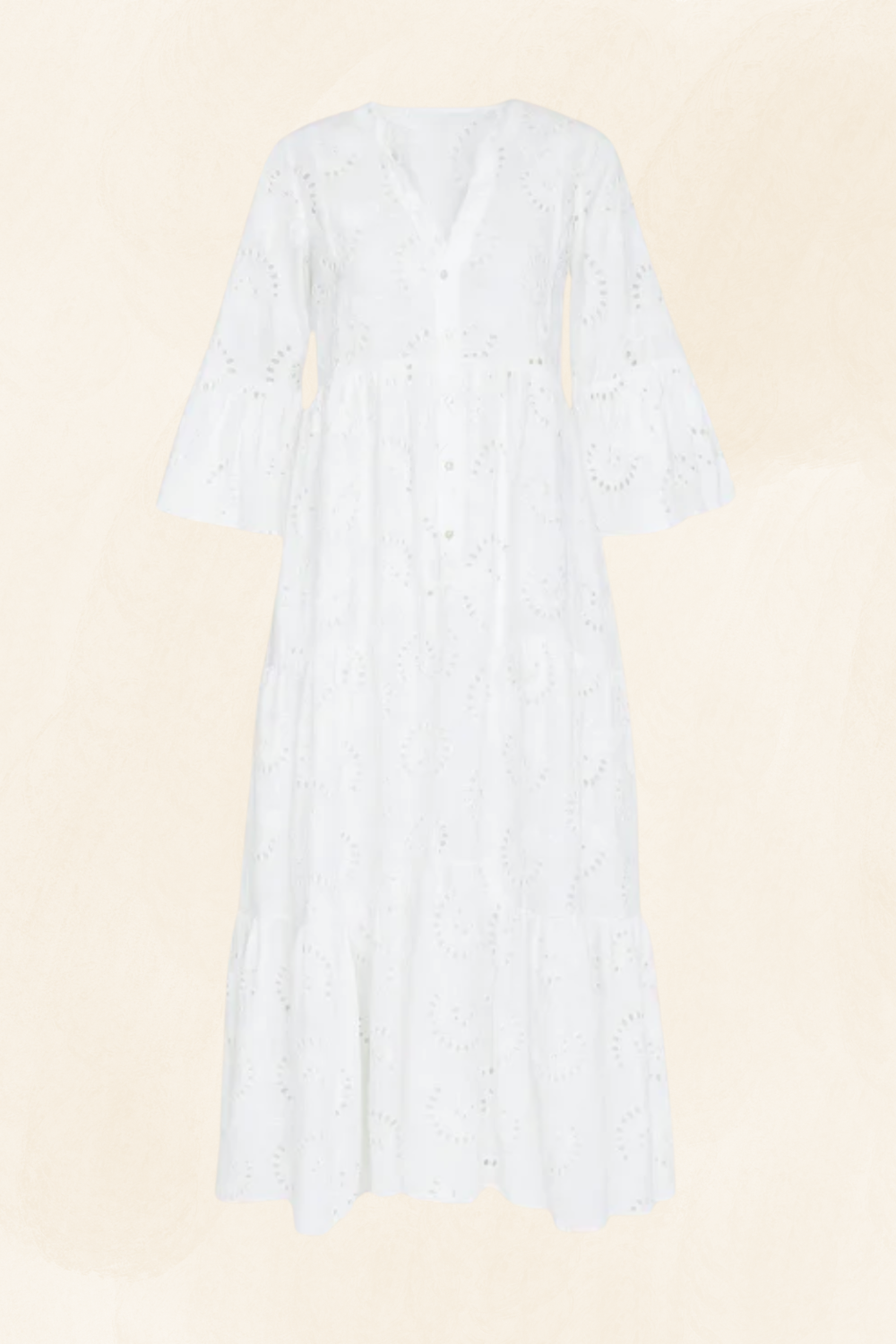 Léonie | Women’s Embroidered Cotton Maxi Dress