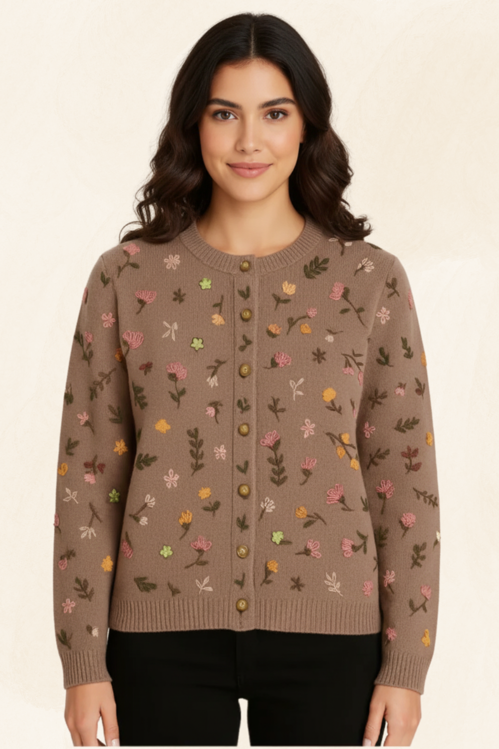 Lucienne | Women’s Floral Knit Cardigan