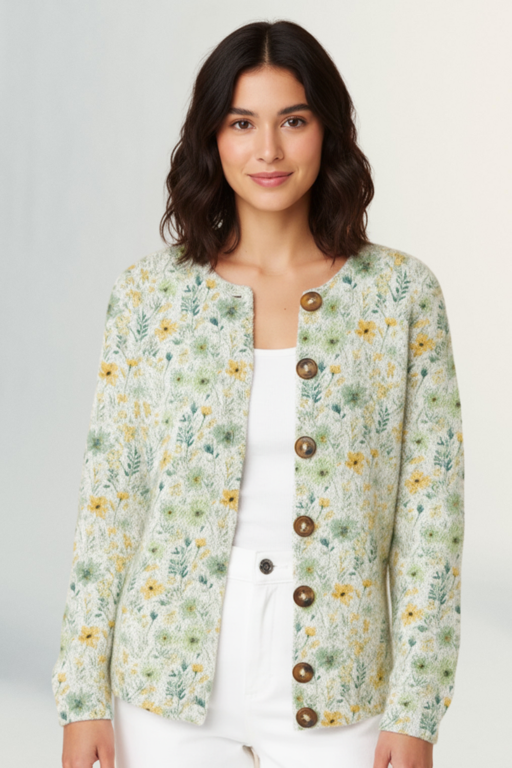 Lucienne | Women’s Floral Knit Cardigan
