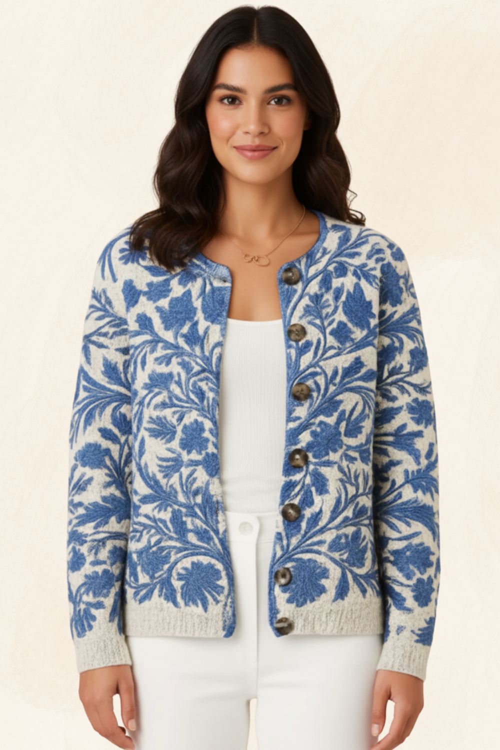 Lucienne | Women’s Floral Knit Cardigan