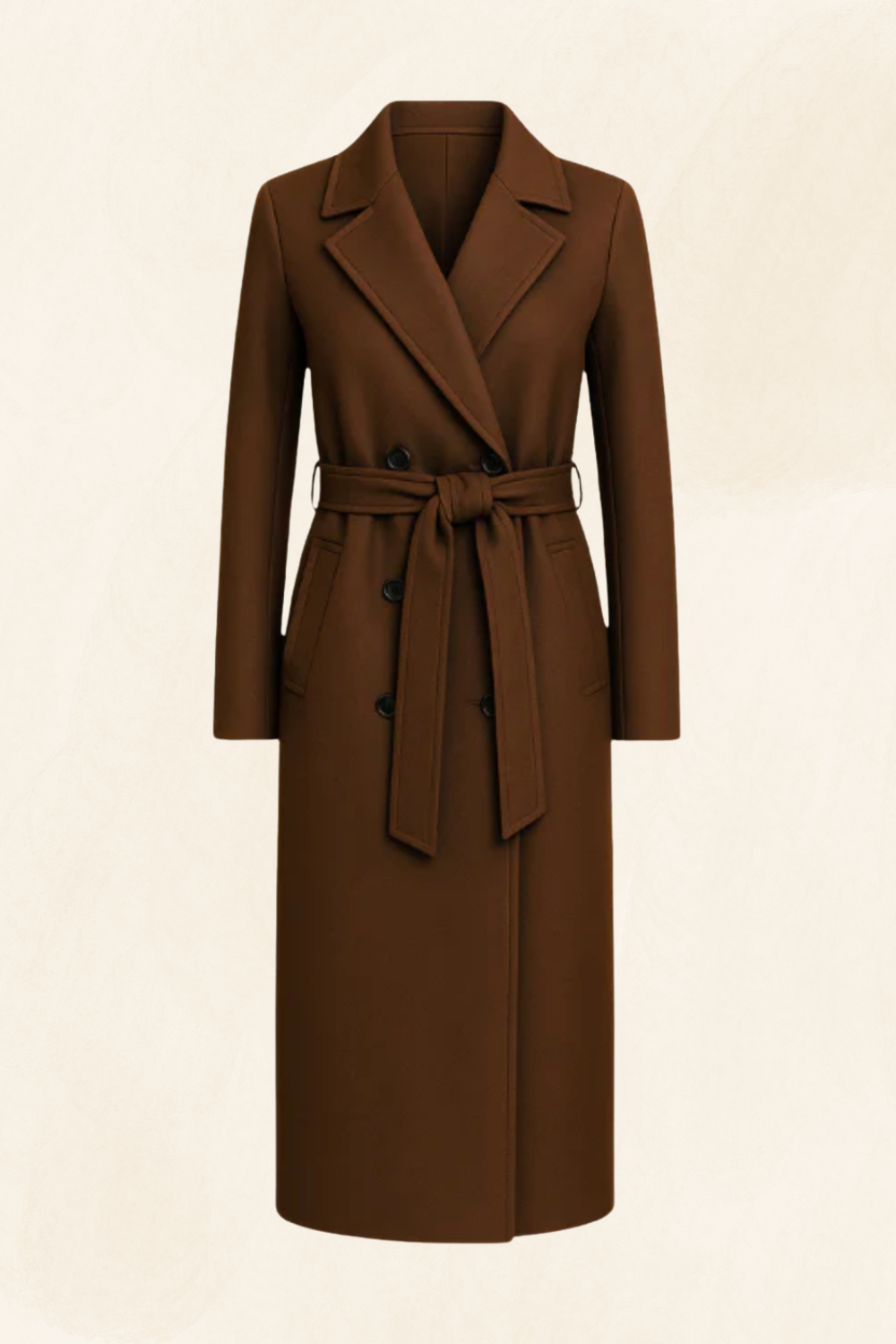Noelle | Refined Belted Wool-Blend Trench Coat