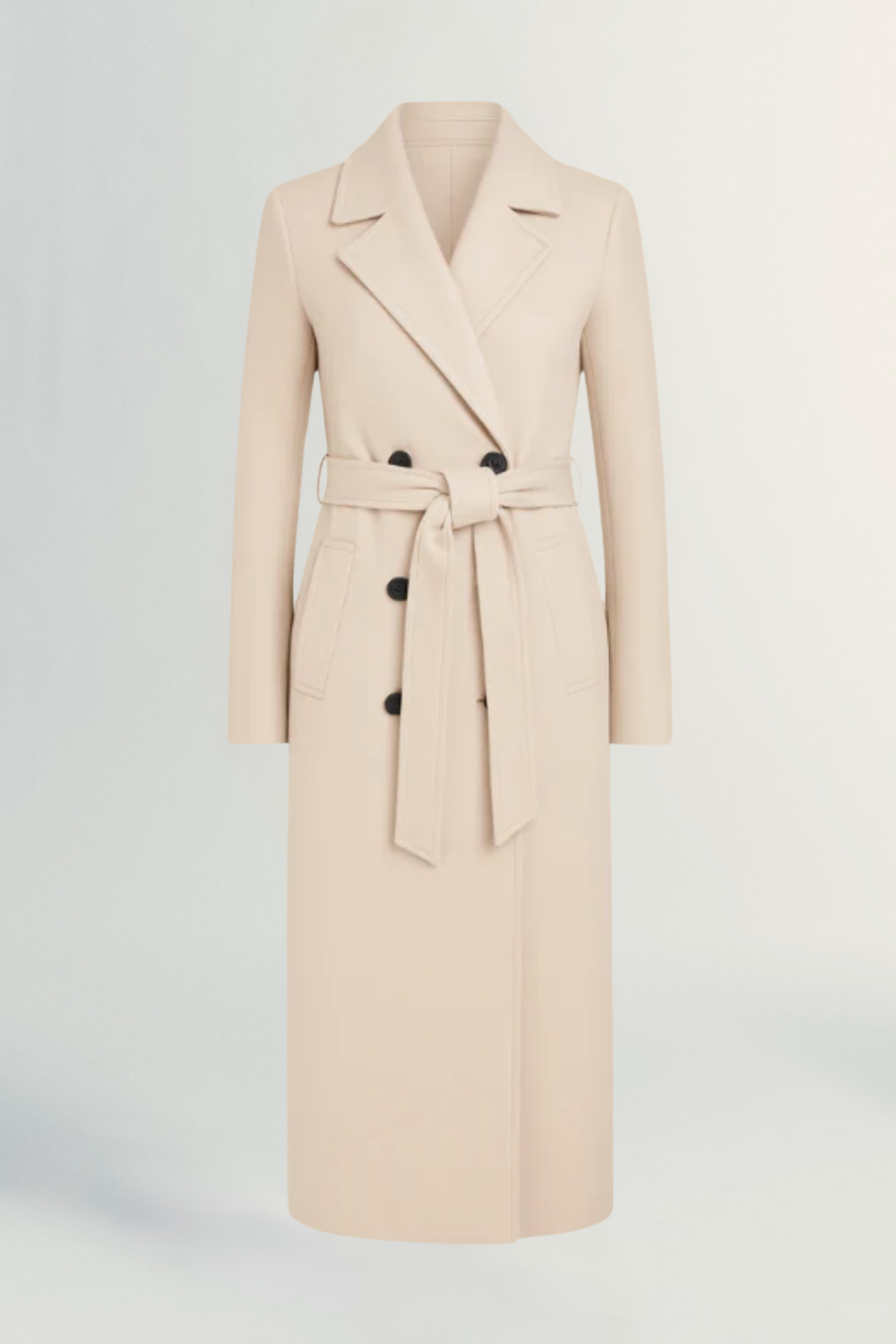 Noelle | Refined Belted Wool-Blend Trench Coat