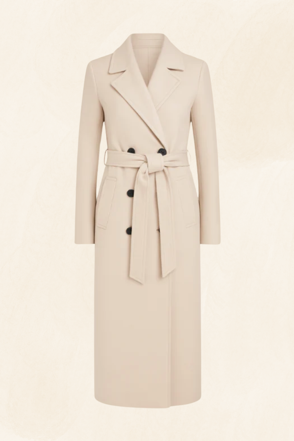 Noelle | Refined Belted Wool-Blend Trench Coat