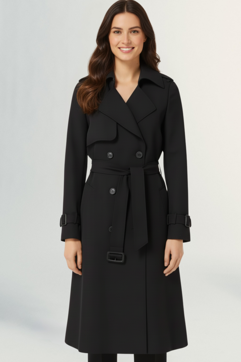 Parisienne Muse | Women's Luxe Tailored Trench Coat
