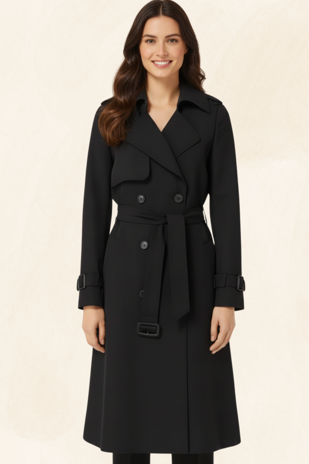 Parisienne Muse | Women's Luxe Tailored Trench Coat