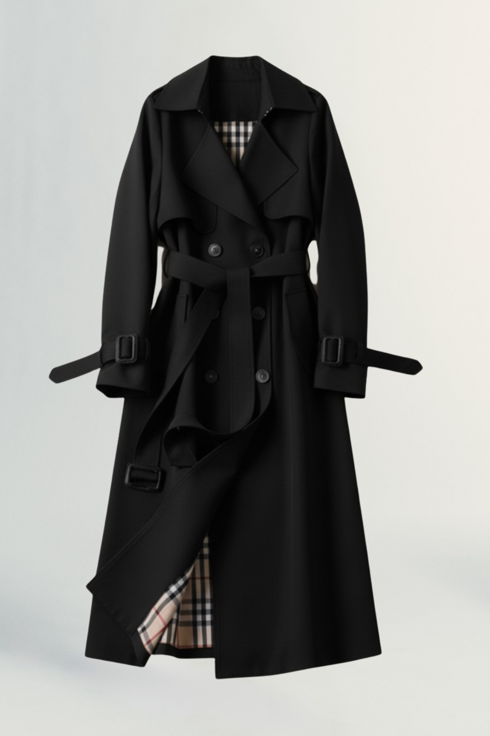 Parisienne Muse | Women's Luxe Tailored Trench Coat