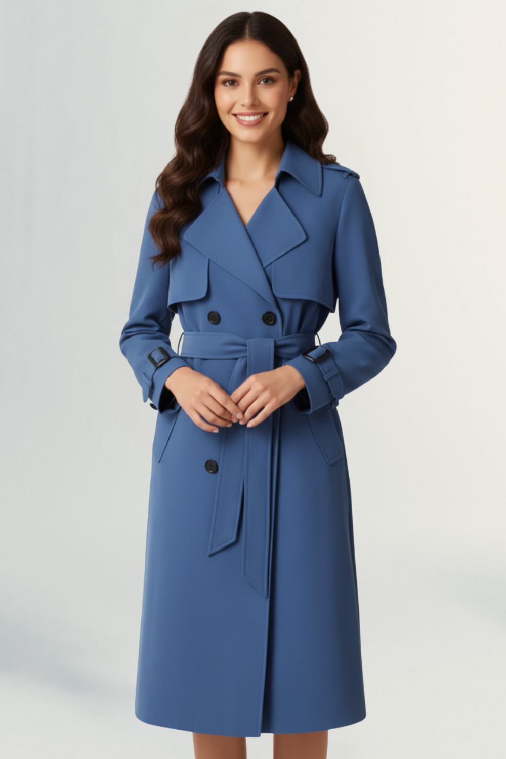 Parisienne Muse | Women's Luxe Tailored Trench Coat