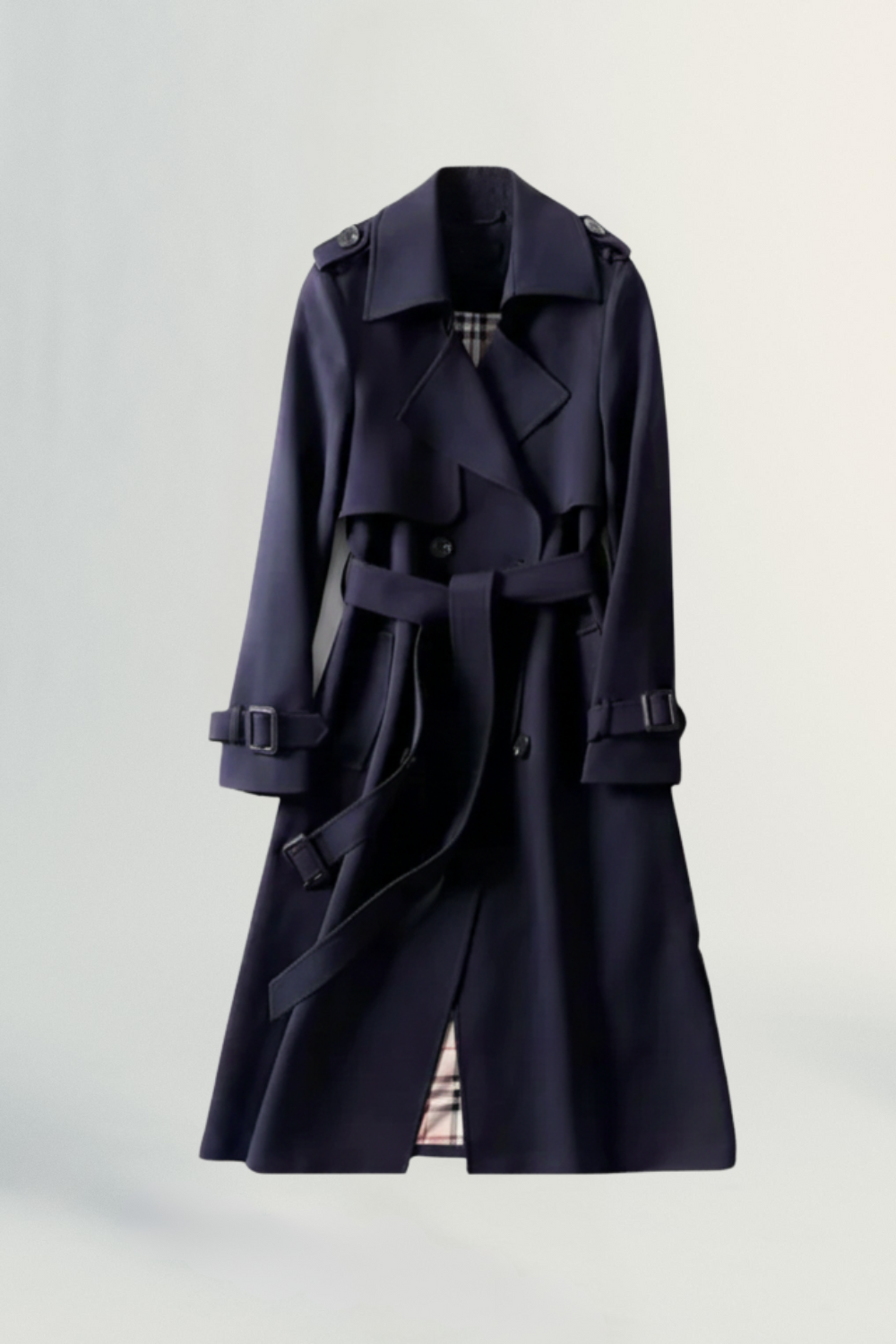 Parisienne Muse | Women's Luxe Tailored Trench Coat