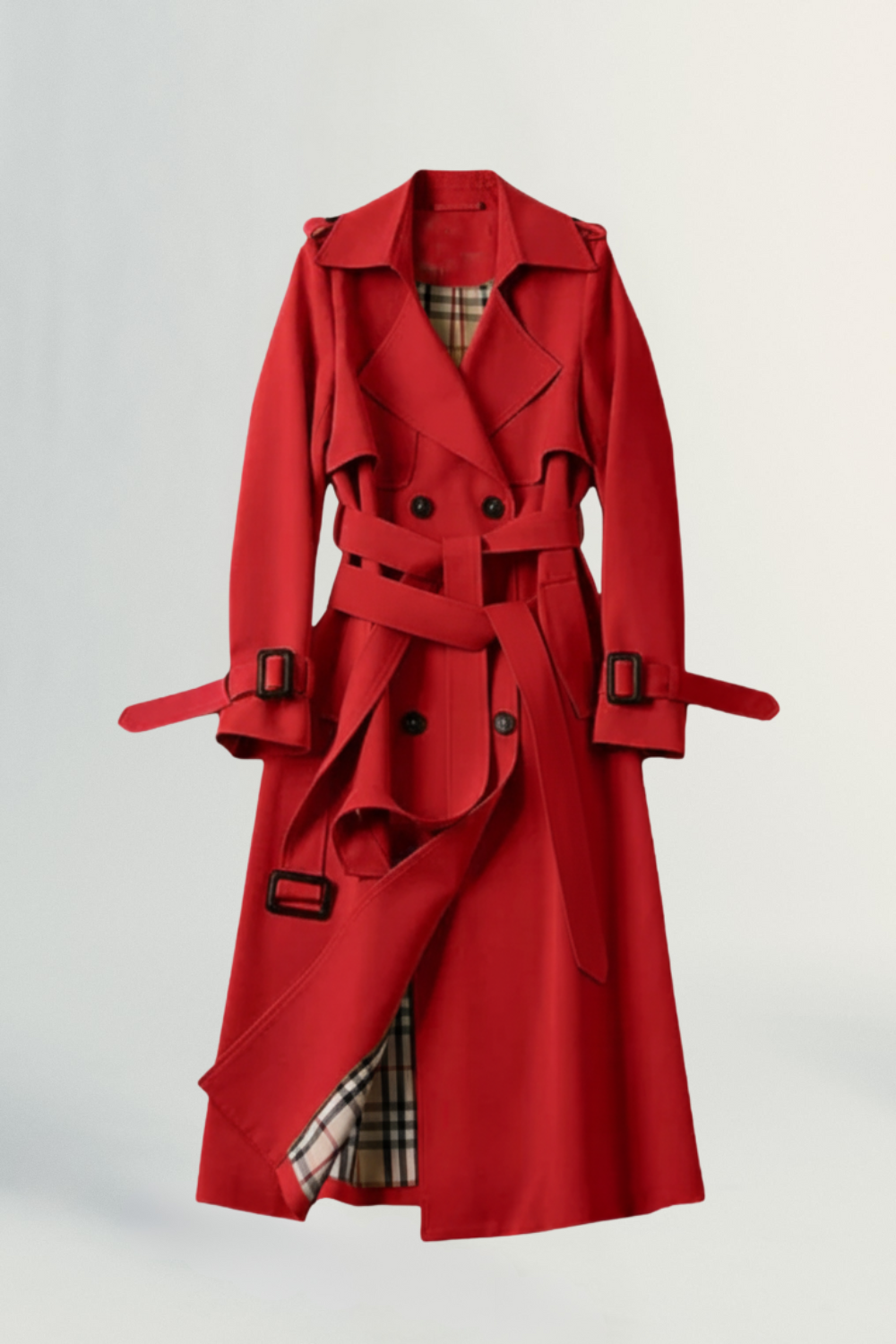 Parisienne Muse | Women's Luxe Tailored Trench Coat