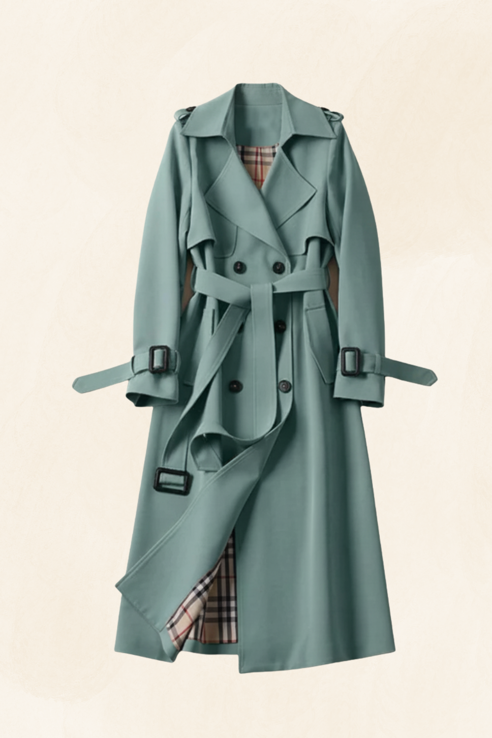 Parisienne Muse | Women's Luxe Tailored Trench Coat