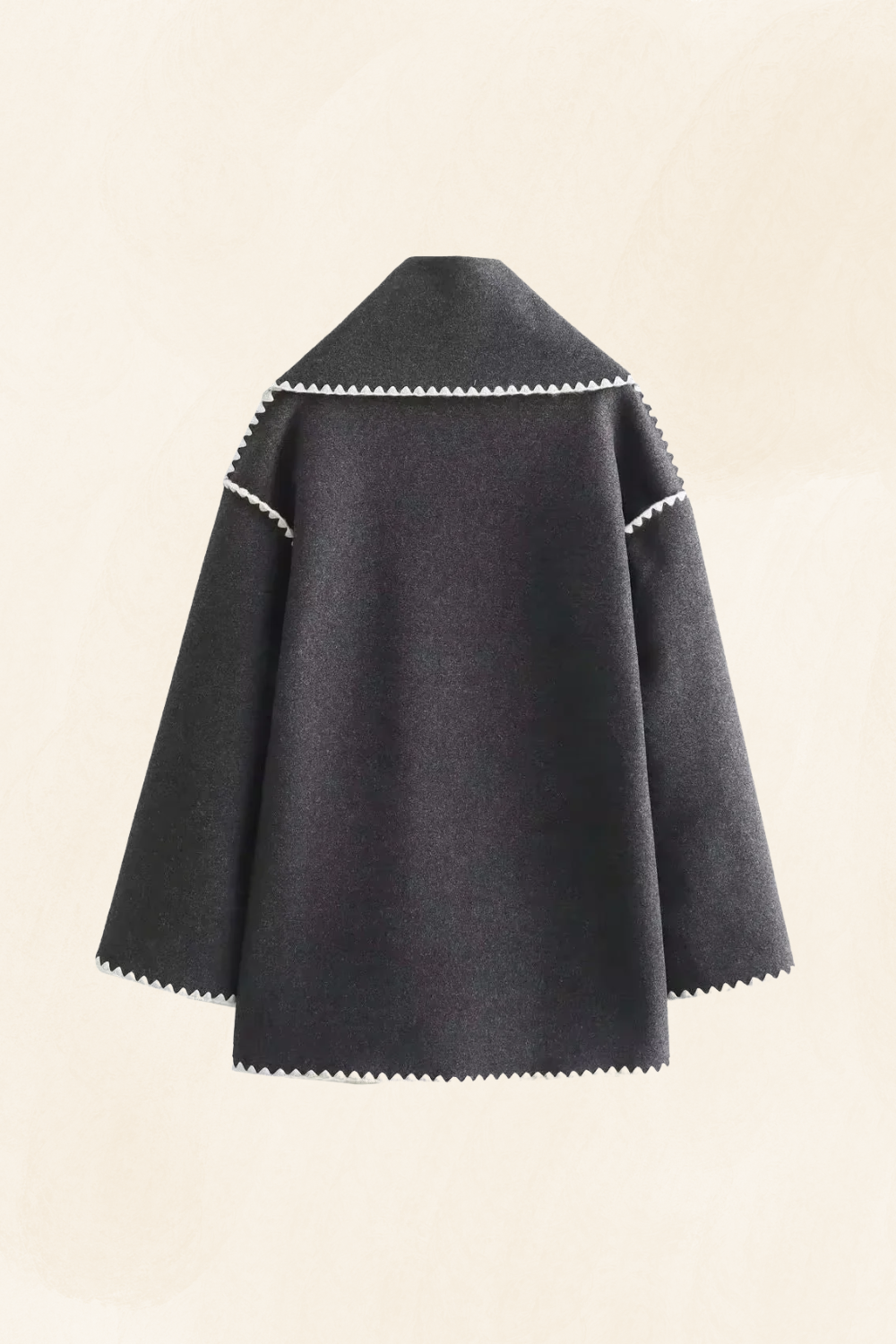 Roche Seraphine | Women's Wrapped Contrast Scarf Coat