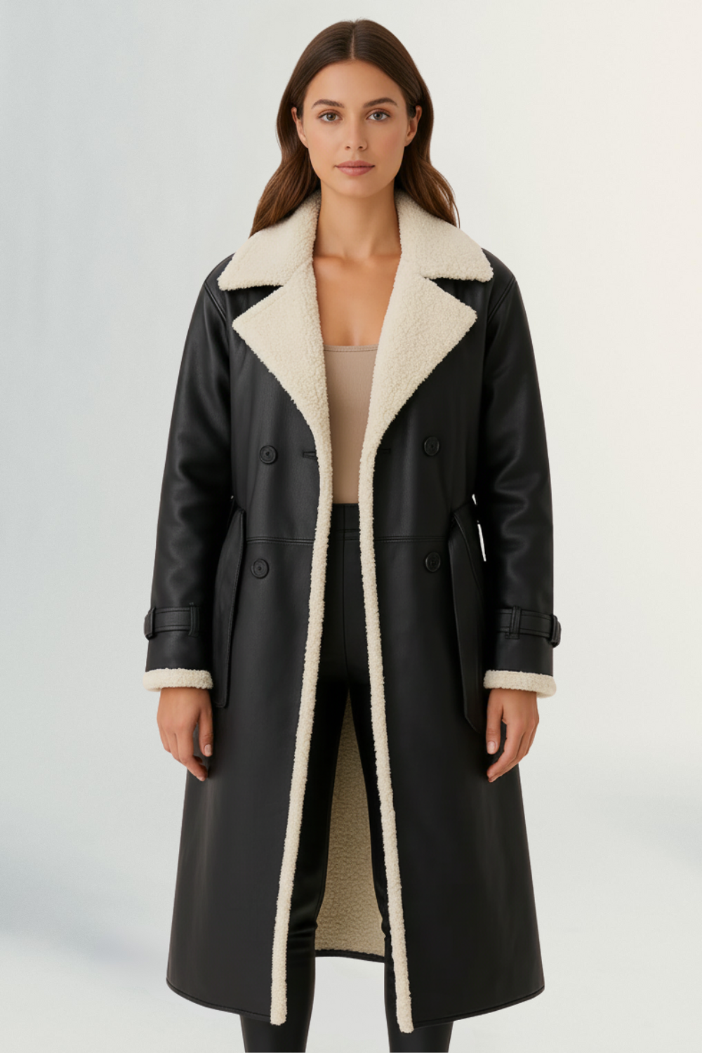 Sienna | Women’s Luxe Faux Shearling Long Coat