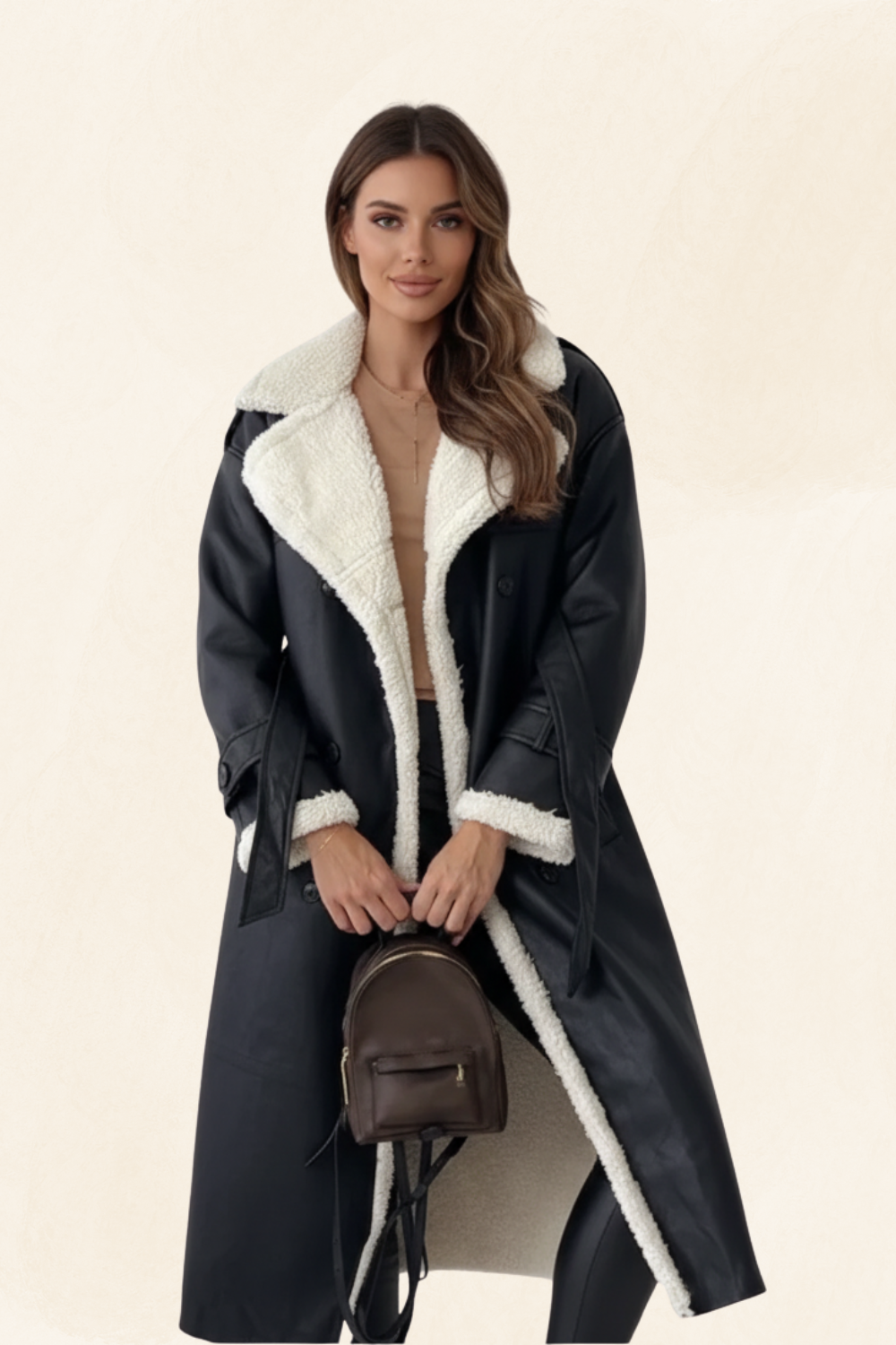 Sienna | Women’s Luxe Faux Shearling Long Coat