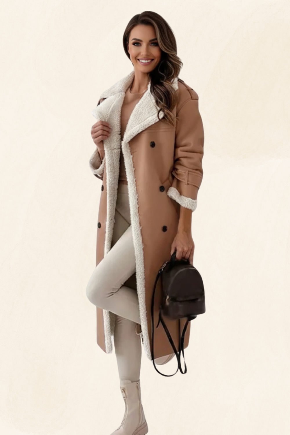 Sienna | Women’s Luxe Faux Shearling Long Coat