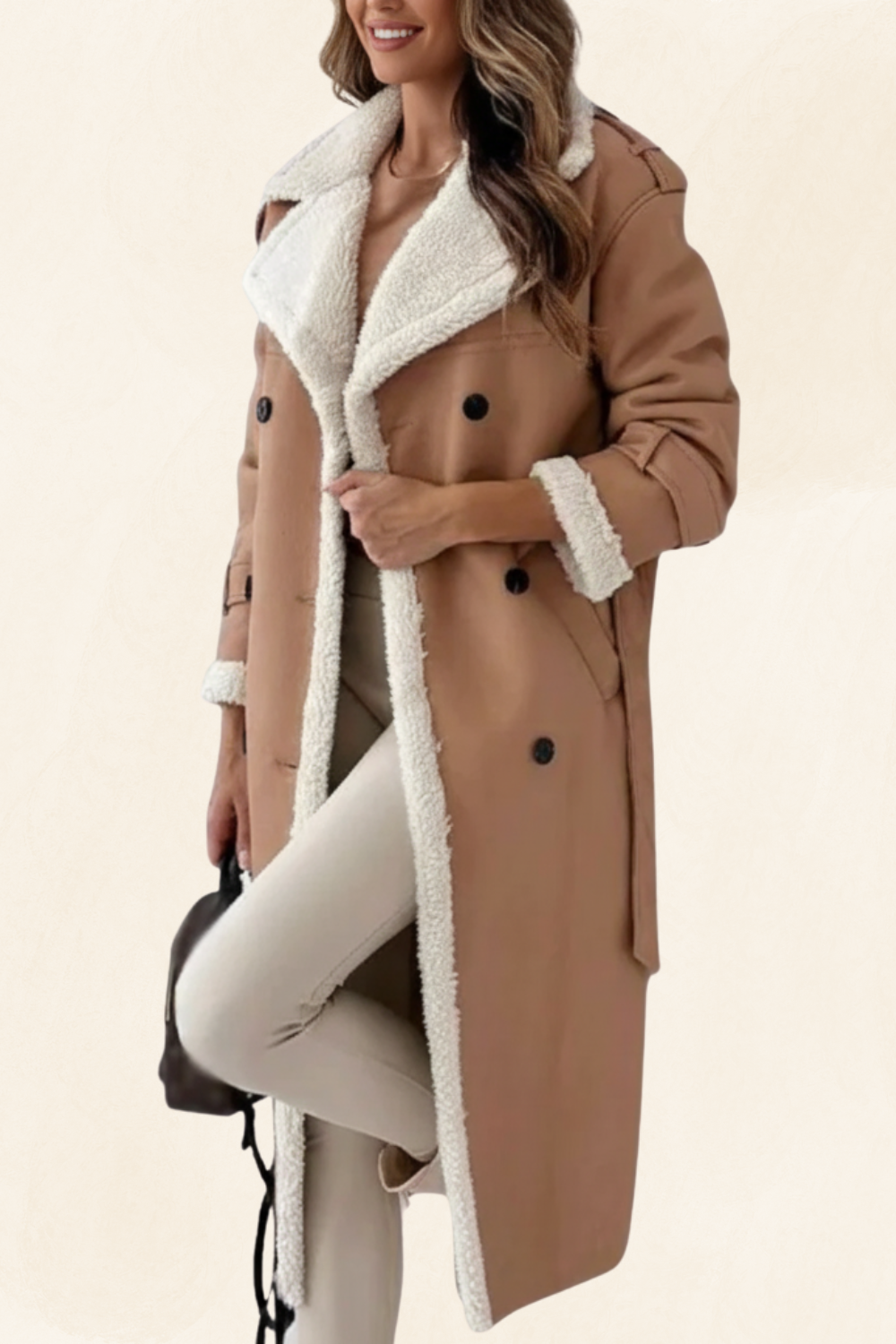 Sienna | Women’s Luxe Faux Shearling Long Coat